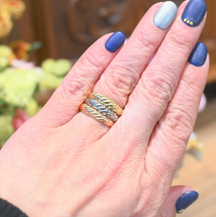 ラインのみの 3Colorsリング