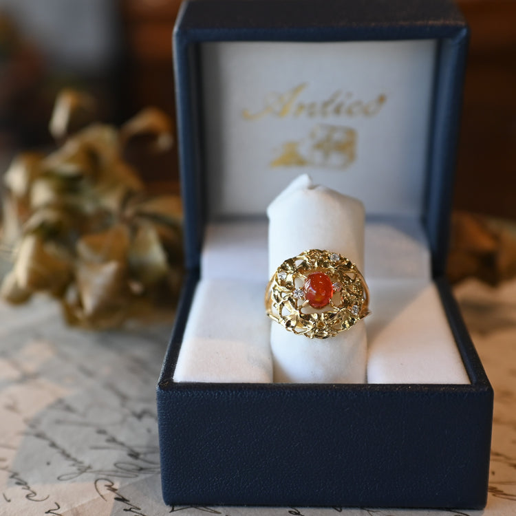 ガーネット シャムロックリング