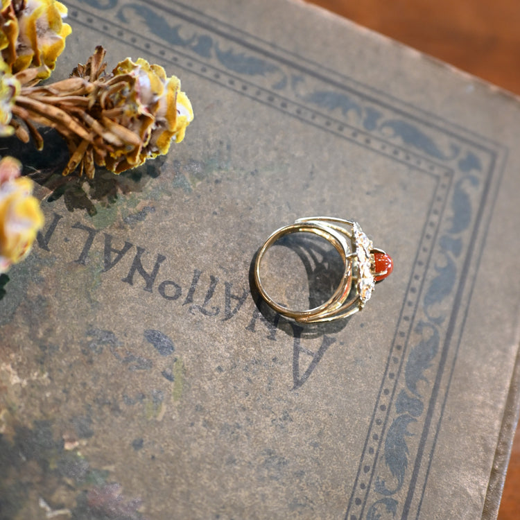 ガーネット シャムロックリング