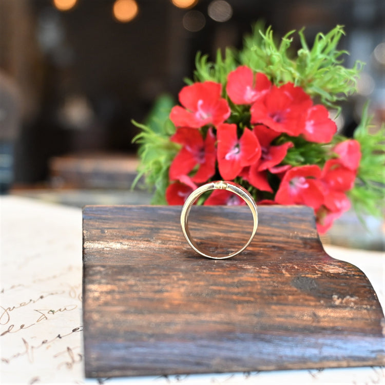 幅広 ゴールドデザインリング