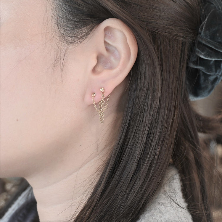 アシンメトリーデザイン ピアス