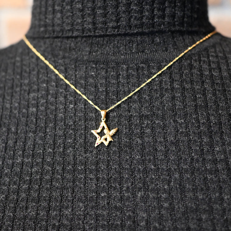 星と天使 ネックレス