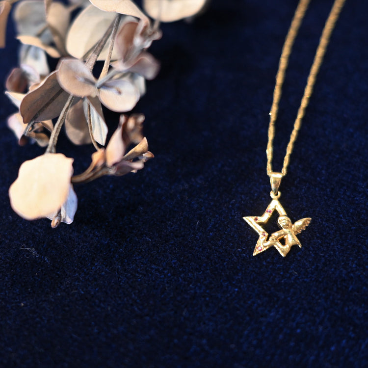 星と天使 ネックレス
