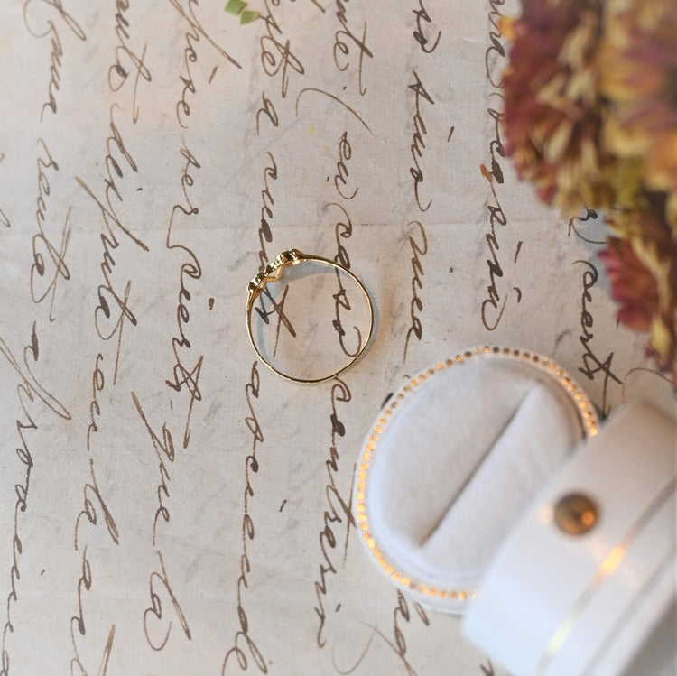 可愛らしい ハートモチーフリング