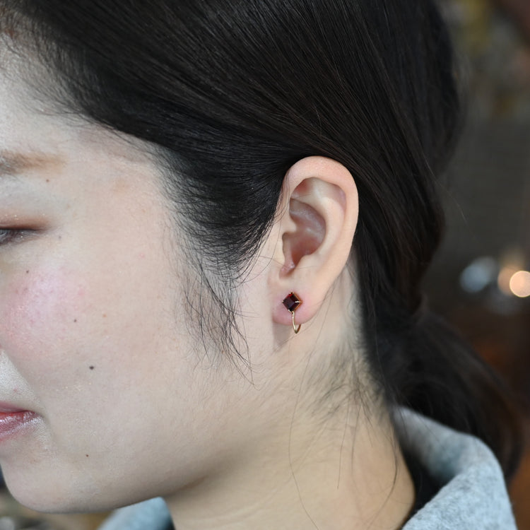ガーネット イヤリング