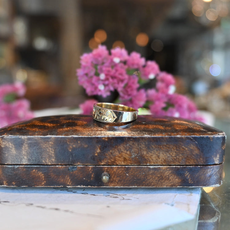 美しい文様 手彫リング