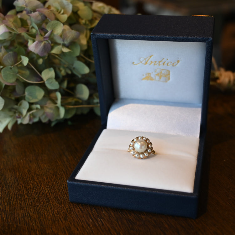 華やかなパールリング