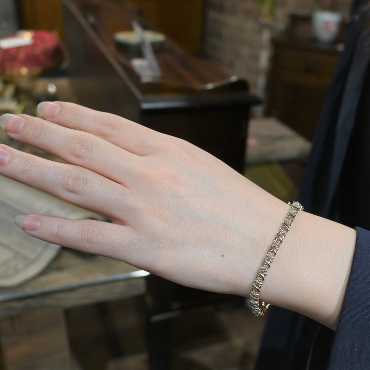 ダイヤモンド デザインブレスレット