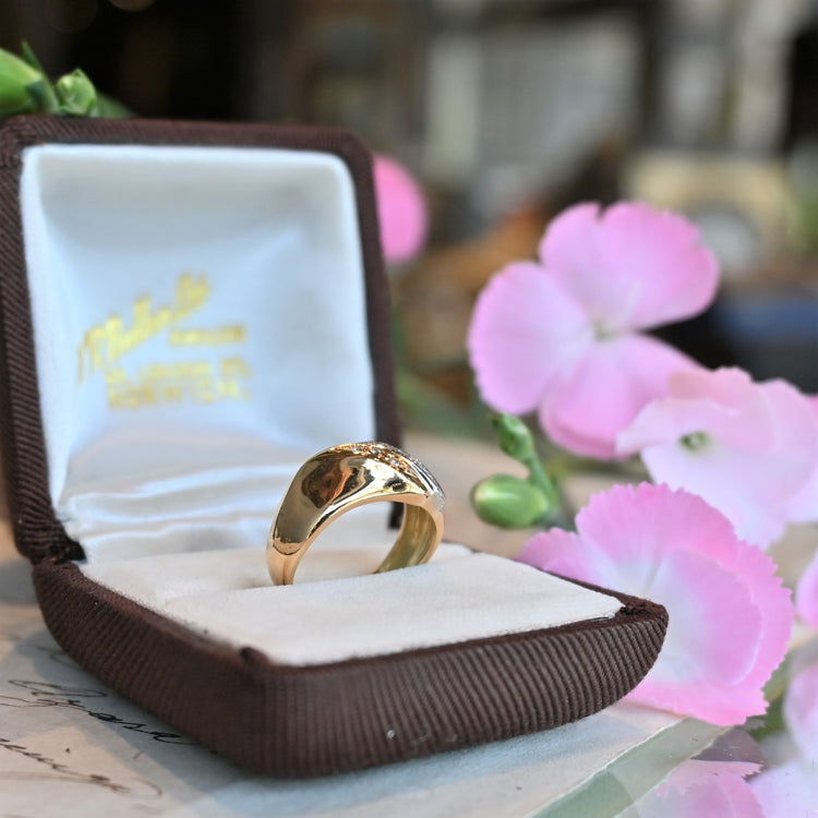 シンプルな ダイヤモンドコンビリング