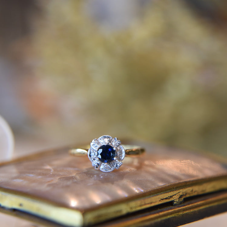 サファイア ヴィンテージリング from UK
