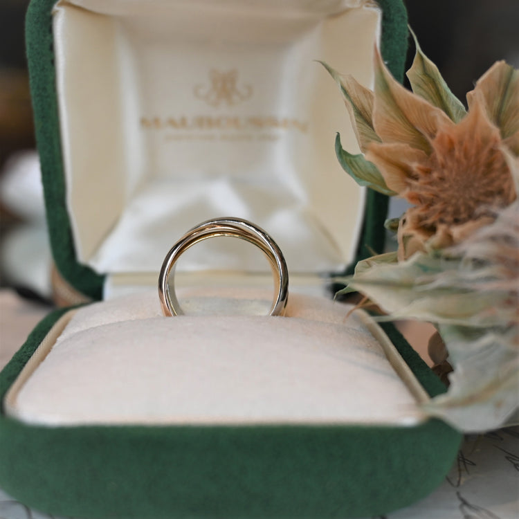 シンプルな3連リング