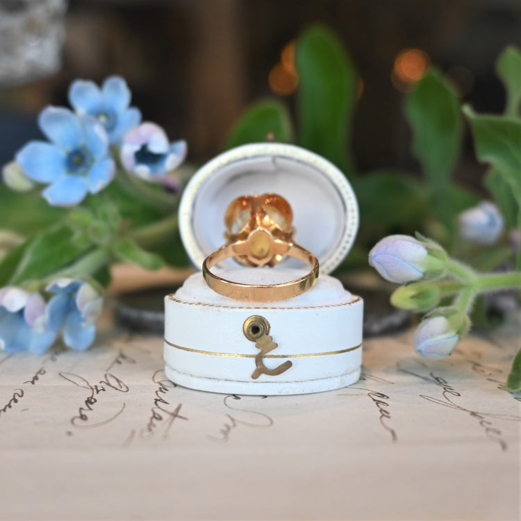 可愛らしい シトリンリング