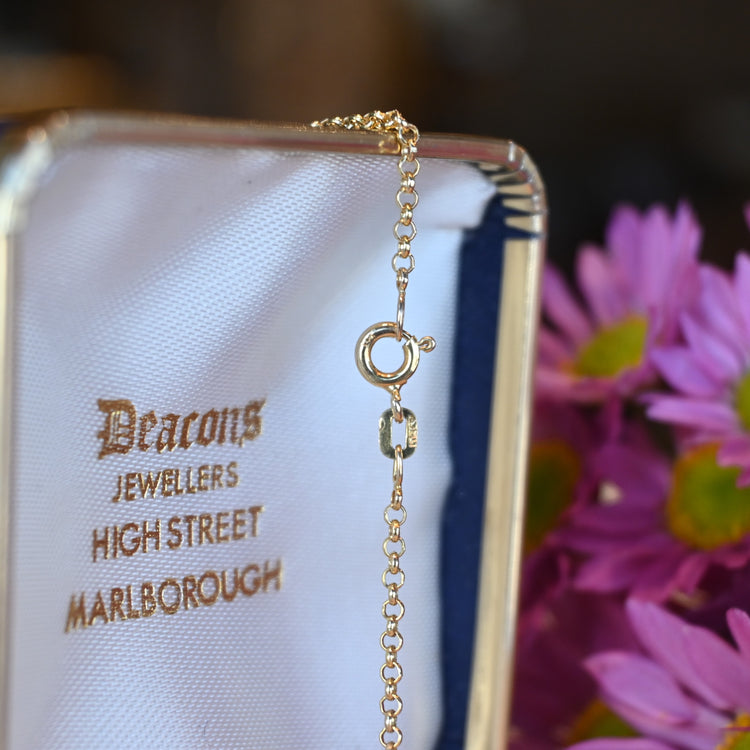 イタリア製 14金アズキ型ネックレス