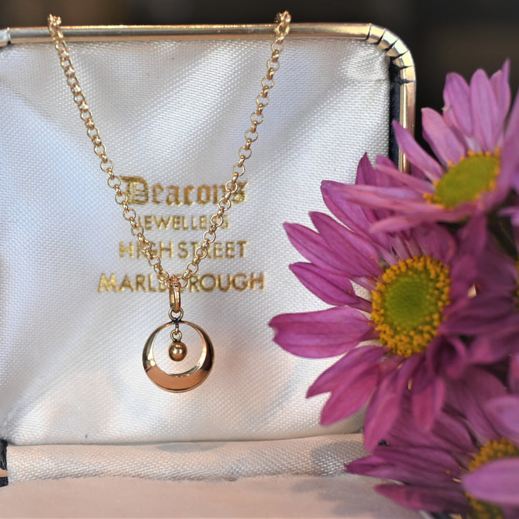 イタリア製 14金アズキ型ネックレス