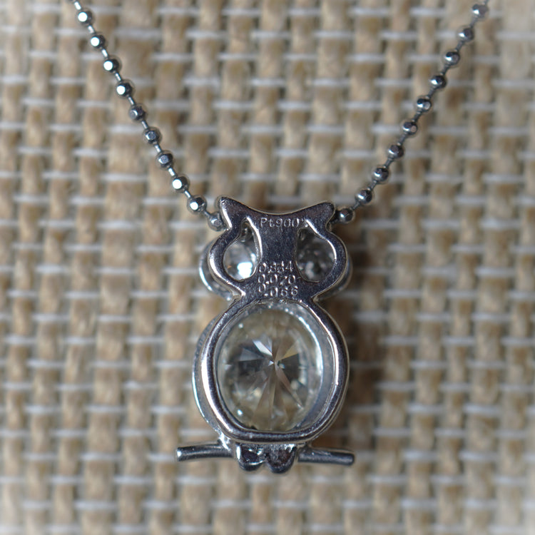 美しいミミズクトップ　ネックレス